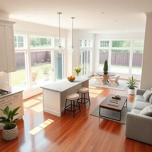 Modern kitchen remodel in Coatesville PA with sleek cabinetry, granite countertops, and spacious island design.