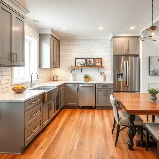 Modern kitchen remodel in Pike Creek DE with sleek cabinetry, stainless steel appliances, and polished granite countertops.
