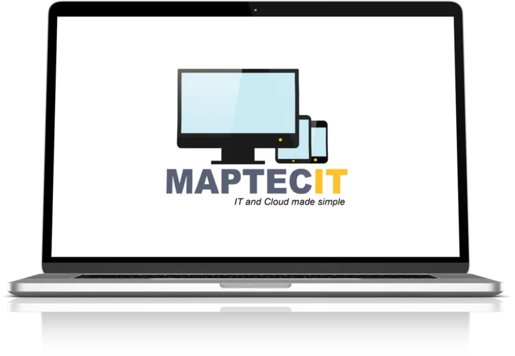 Maptec IT Logo on a computer