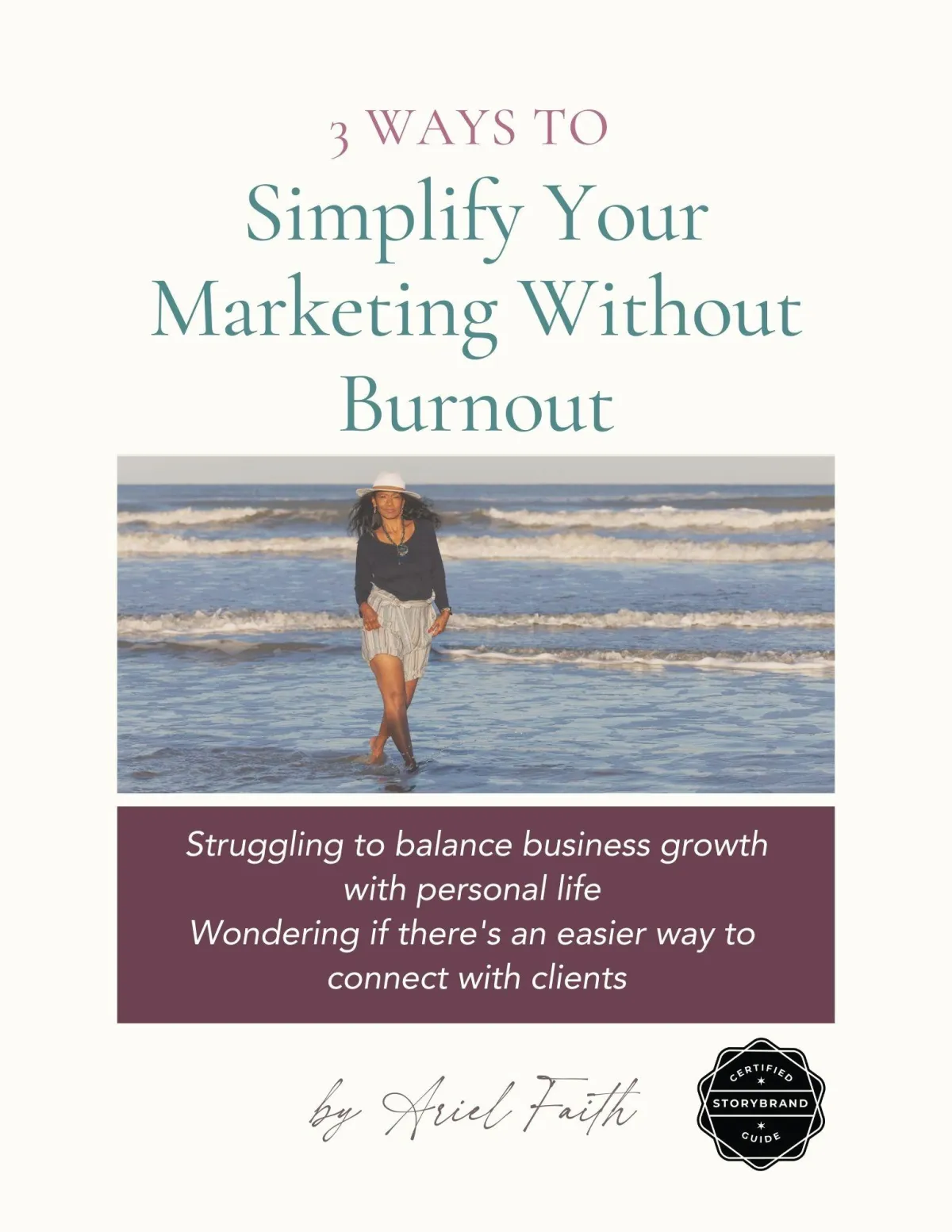 ebook Cover 3 simple ways maketing wthout burnout