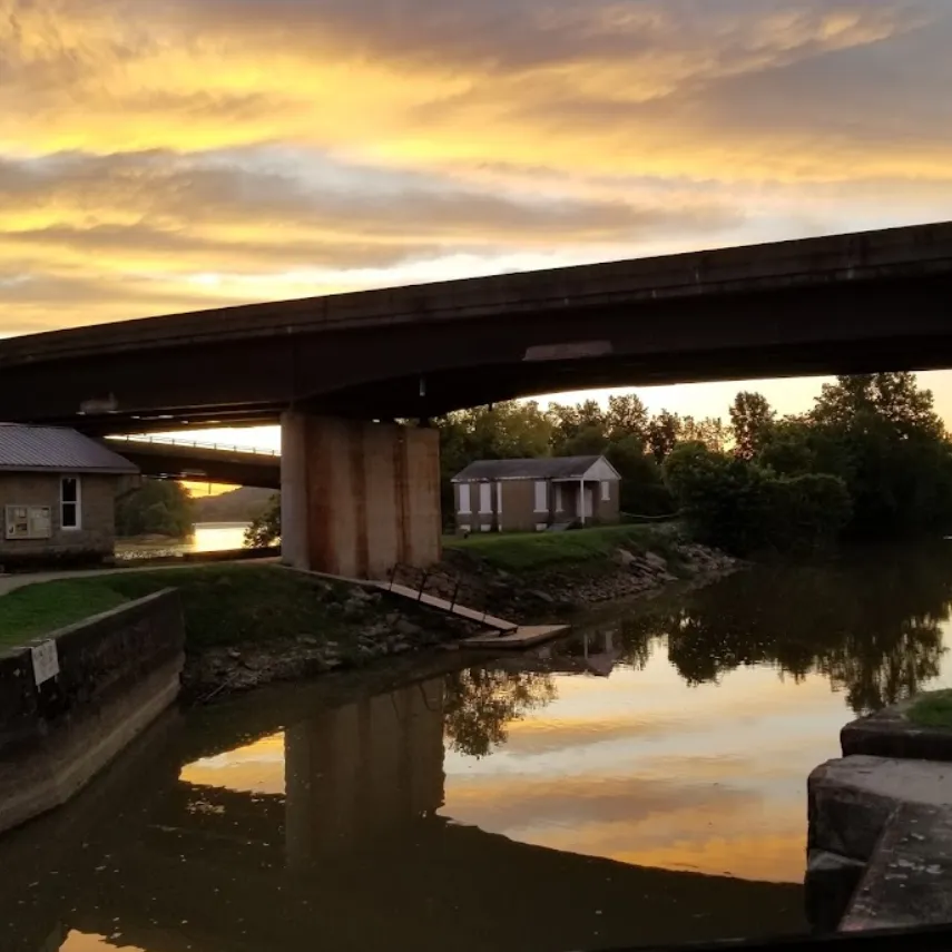 historic lowell bridge over the river