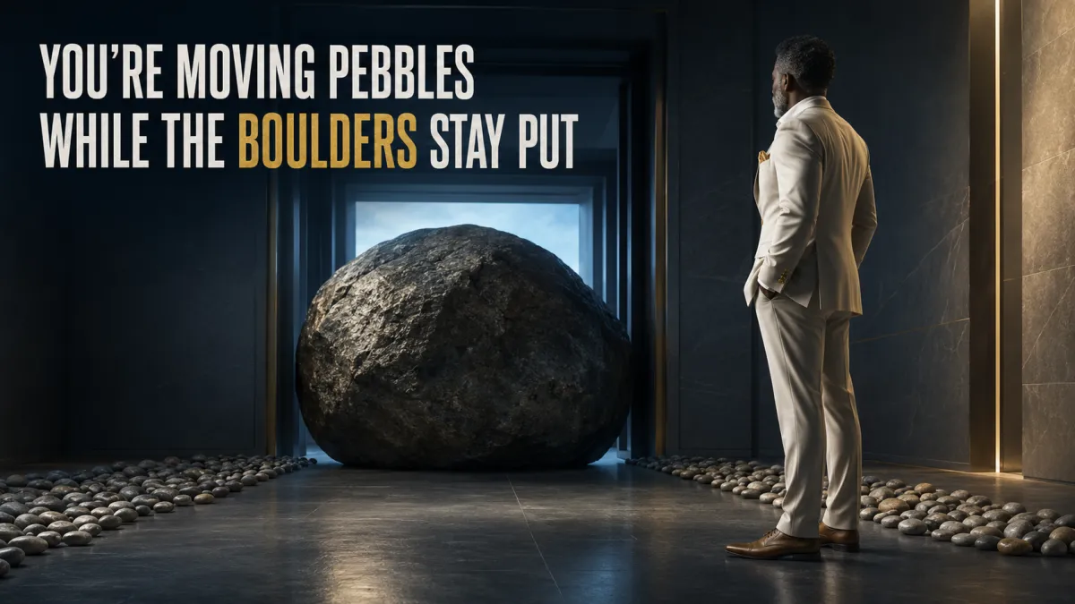 You’re Moving Pebbles While the Boulders Stay Put