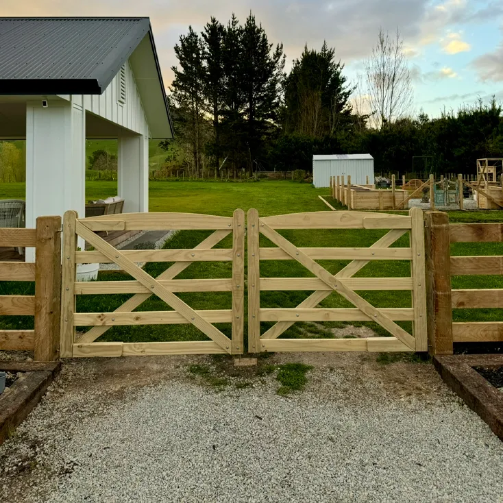 Freshly built timber driveway gate illustrating general handyman services in Hastings, Hawke's Bay by Mitch's Maintenance