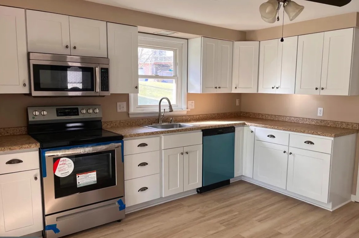 Updated kitchen cabinets