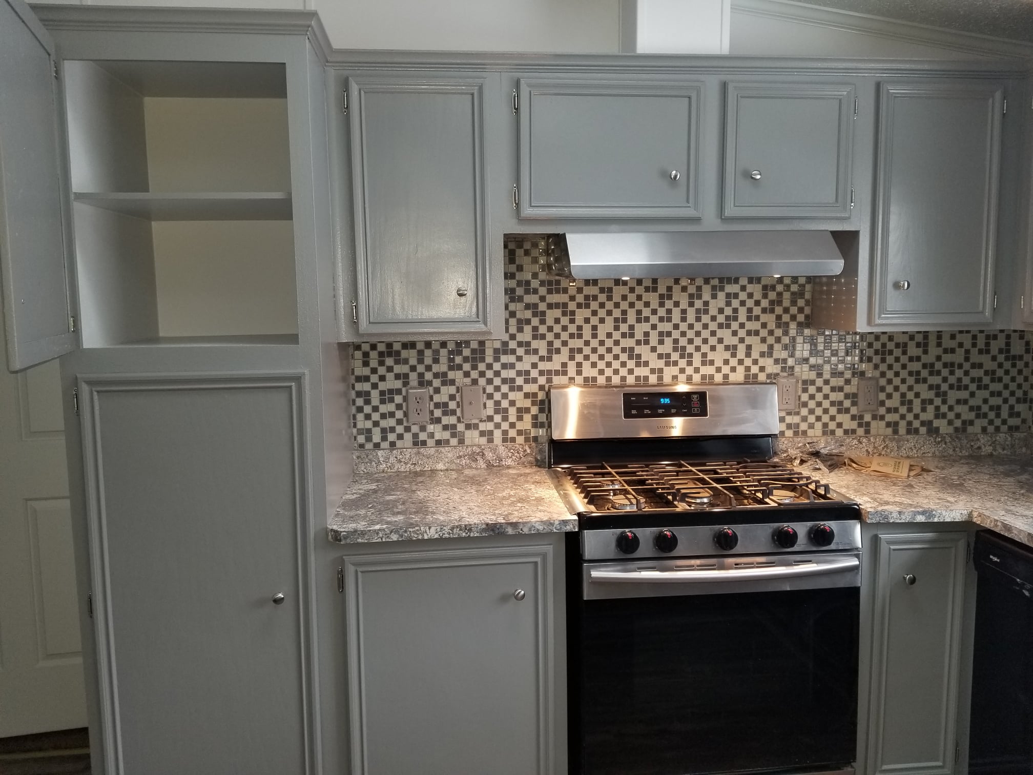 Refinished kitchen cabinets