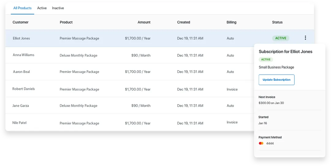 payments and invoicing Point of Sale business