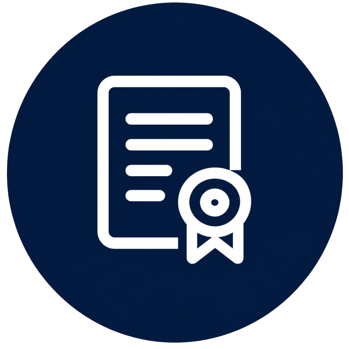 Notarial certificate icon representing selection of a notarial act