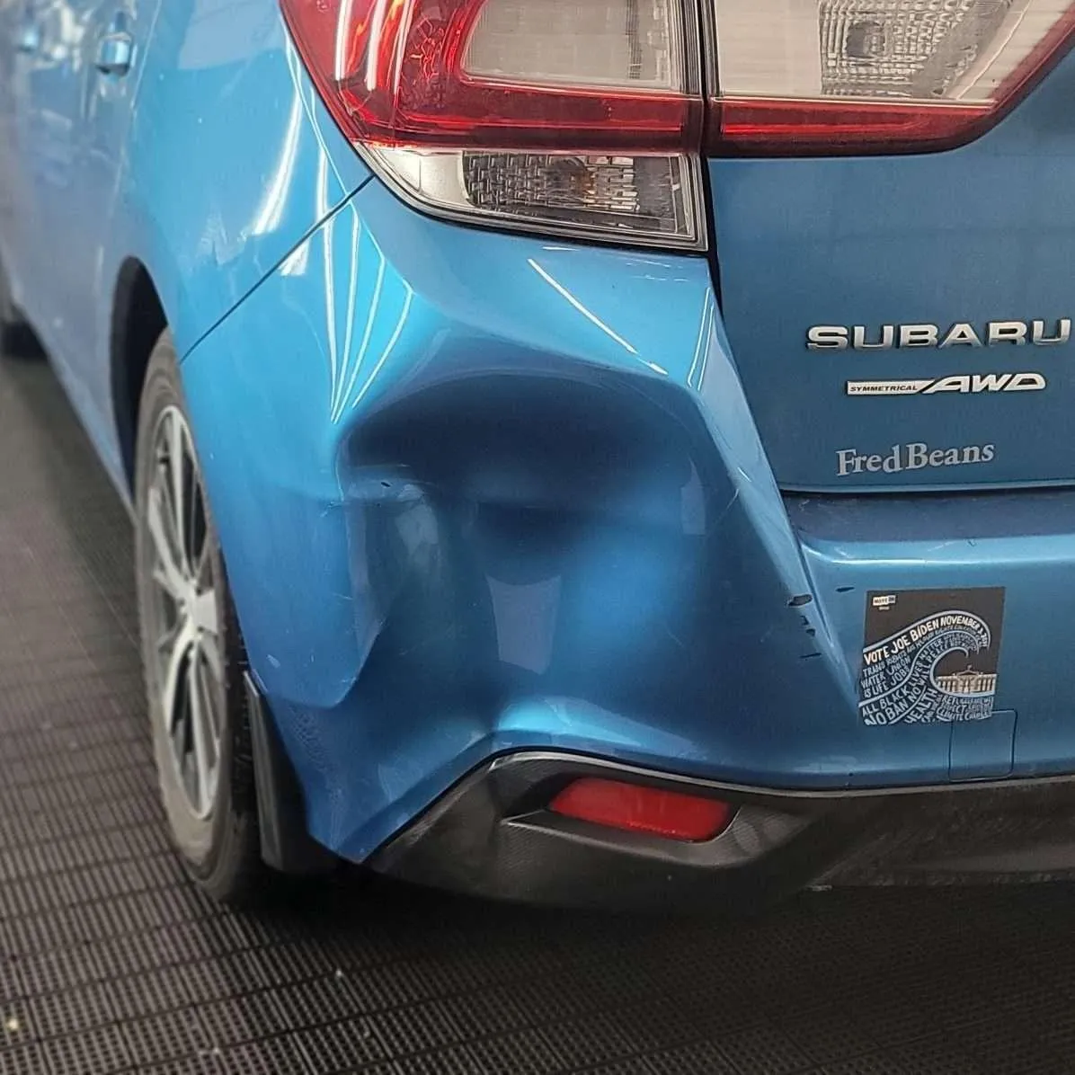 Bumper Dent Repair Before