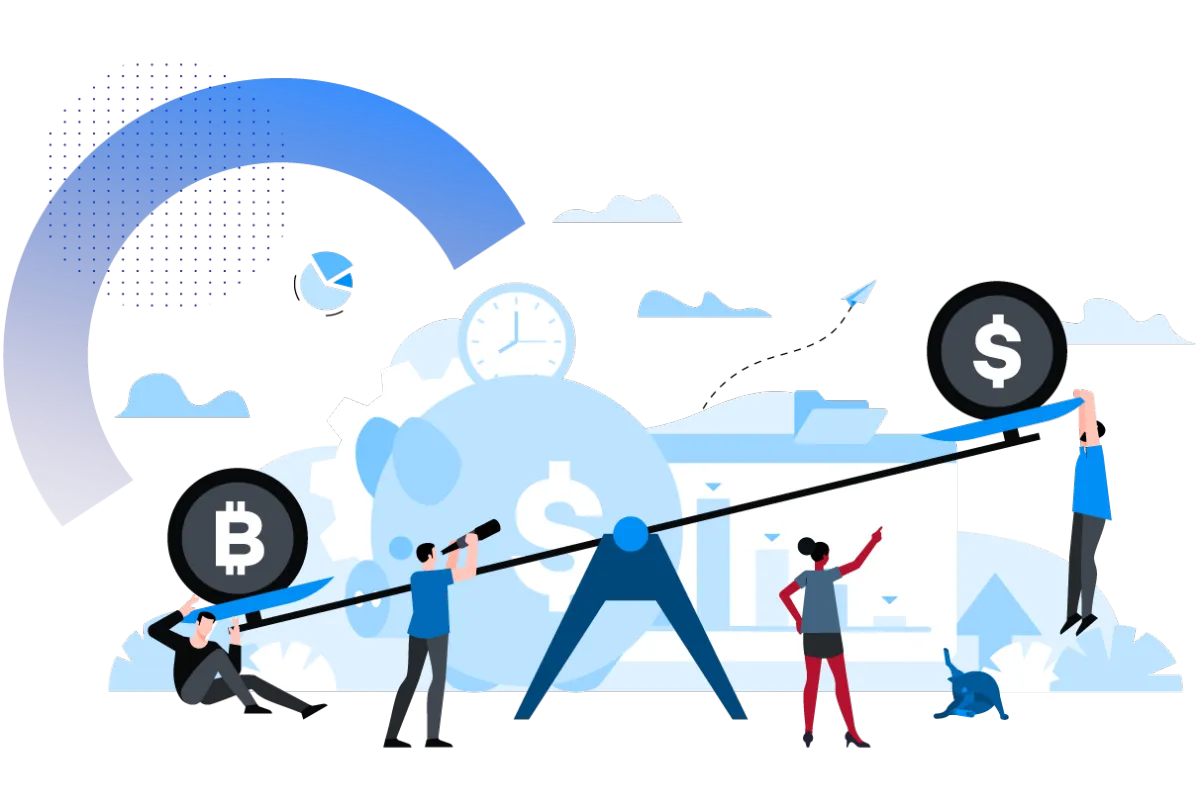 Illustration of a team facing growth gridlock, representing the struggle to overcome growth plateaus and push business forward.