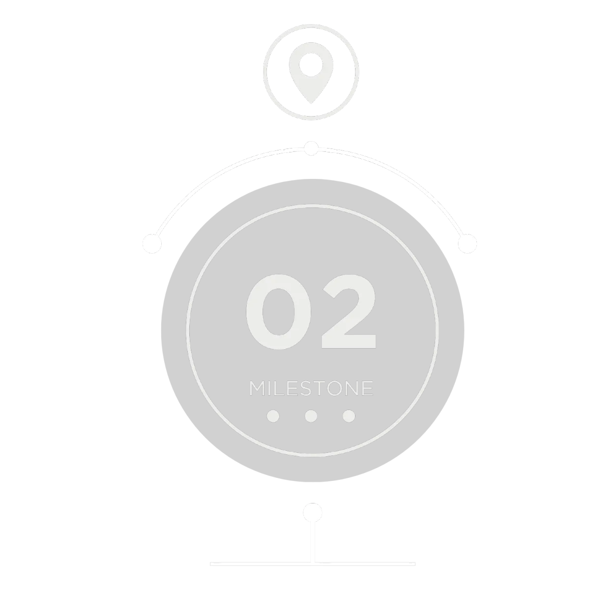 Milestone 2 icon, strategic planning symbolizing the creation of a tailored growth roadmap.