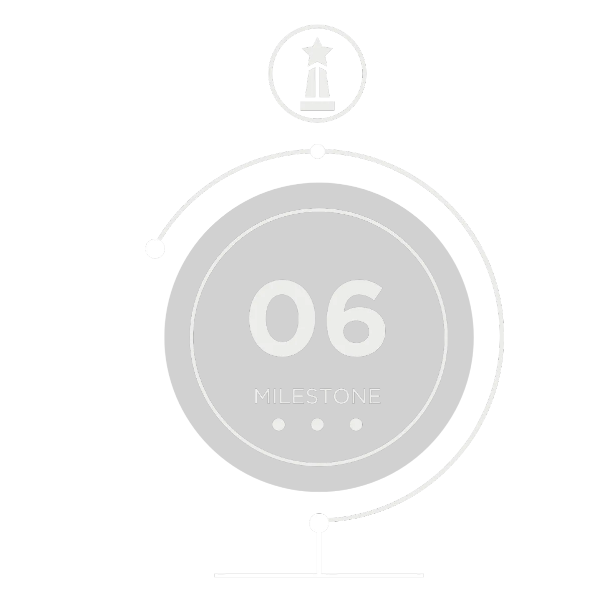 Milestone 6 icon, celebrating the achievement of reaching the million-dollar mark.