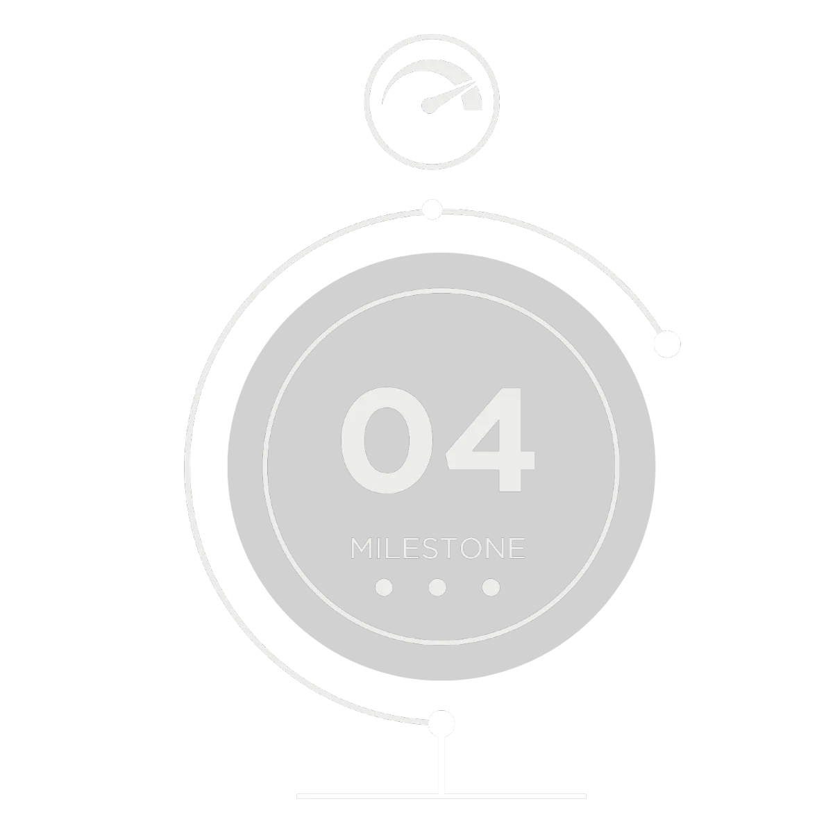 Milestone 4 icon, growth acceleration symbolizing strategies to scale business revenue.