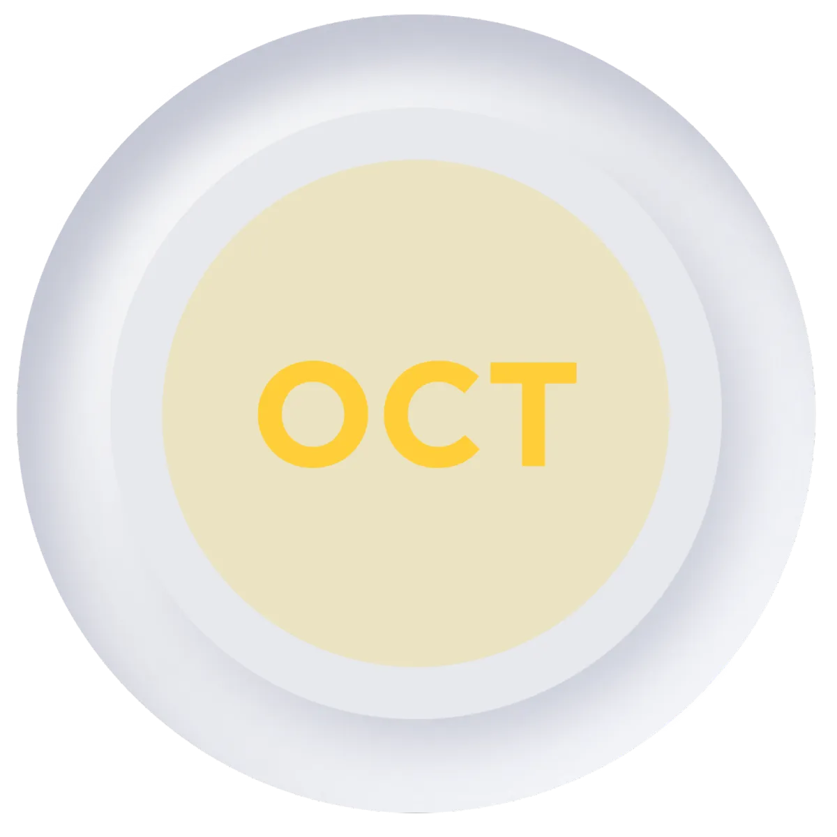 October theme icon - circular icon with 'OCT' in yellow.