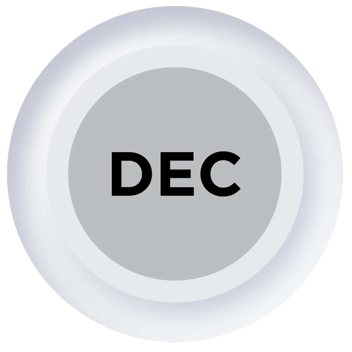 December theme icon - circular icon with 'DEC' in black.