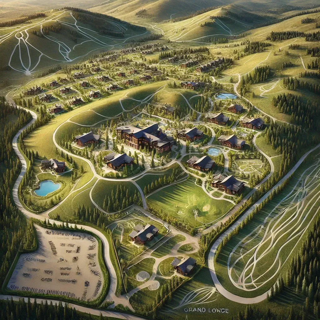 A large body of water surrounded by mountains