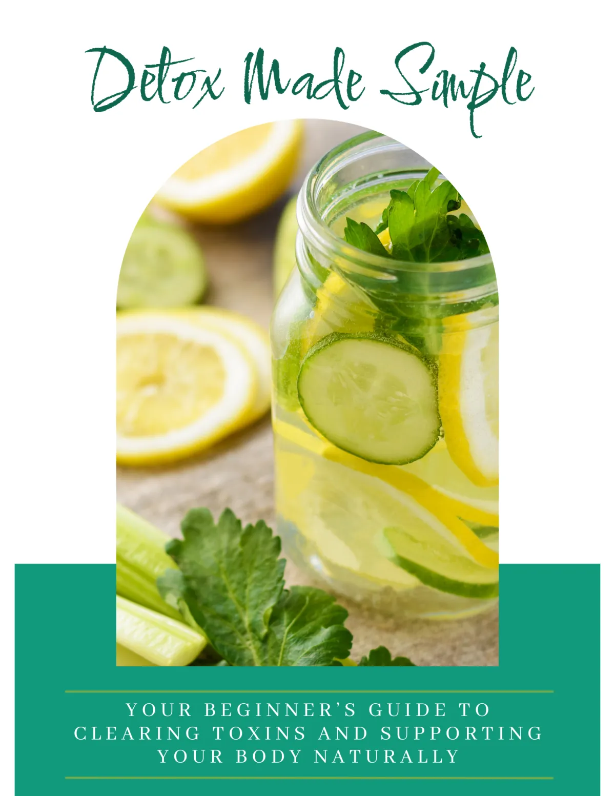 Detox Made Simple guide cover with lemon water and tips for reducing toxins naturally