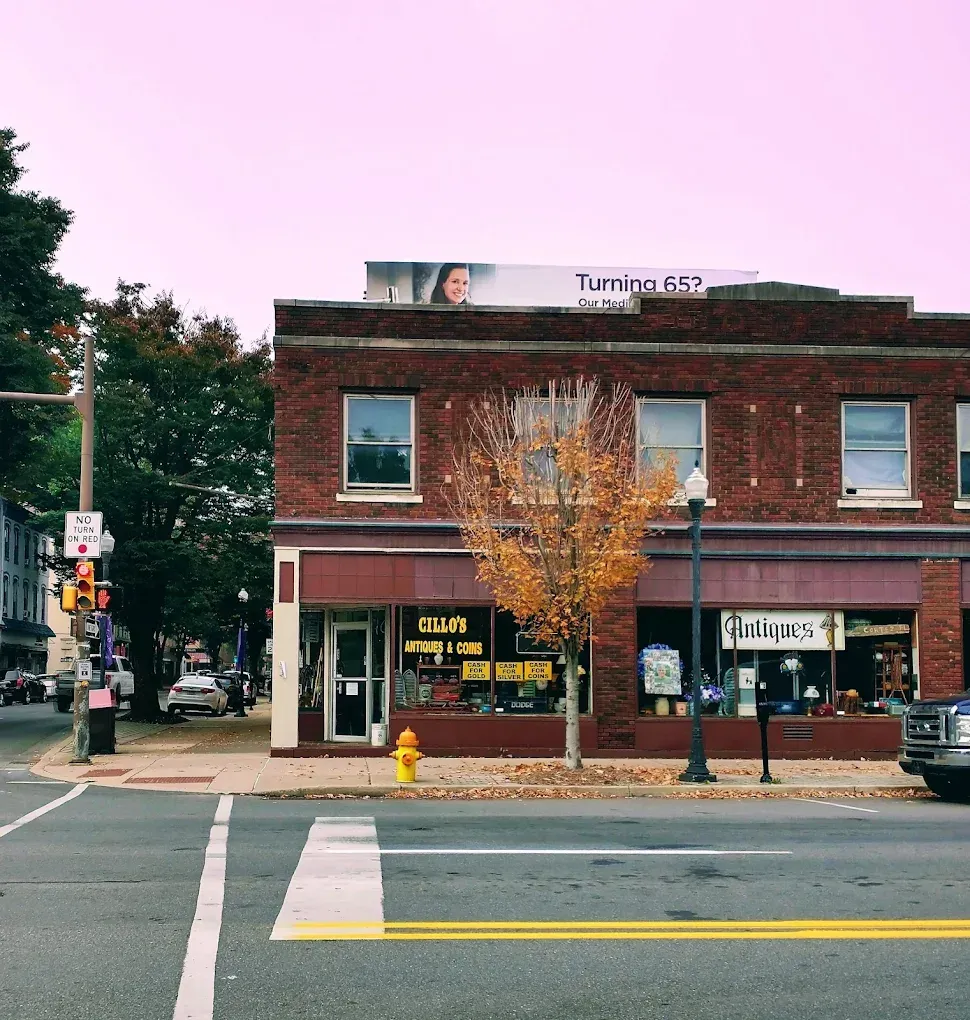Historic Cillo's Antiques and Coins store setup in Williamsport