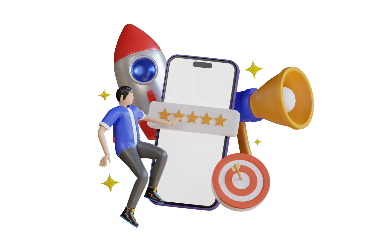 Clipart representing announcement, target and mobile