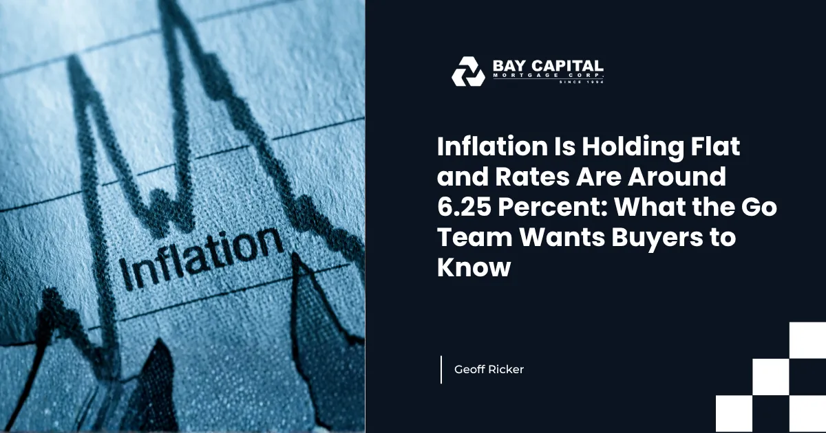 Inflation Is Holding Flat and Rates Are Around 6.25 Percent: What the Go Team Wants Buyers to Know