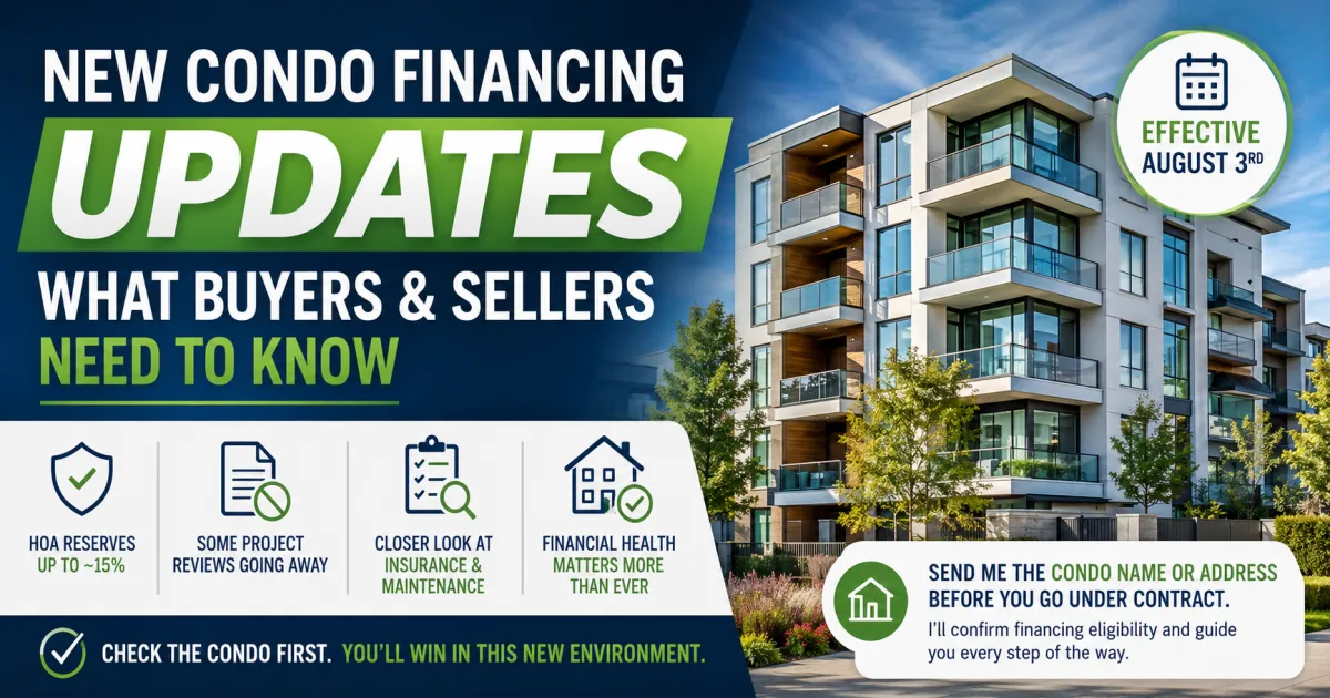 Condo Financing Guidelines Are Changing in August and Here Is What Buyers and Sellers Need to Know