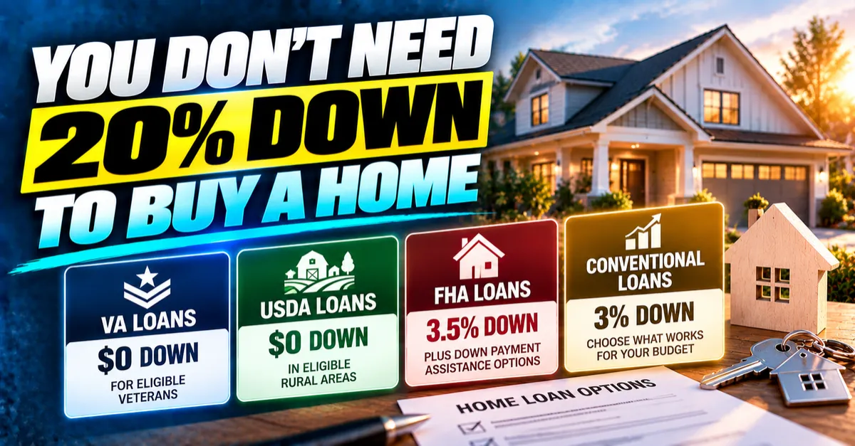 You Do Not Need 20 Percent Down to Buy a Home and Here Are the Four Loan Options That Prove It