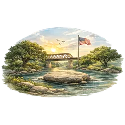 Scenic river landscape in Round Rock TX featuring the iconic round rock