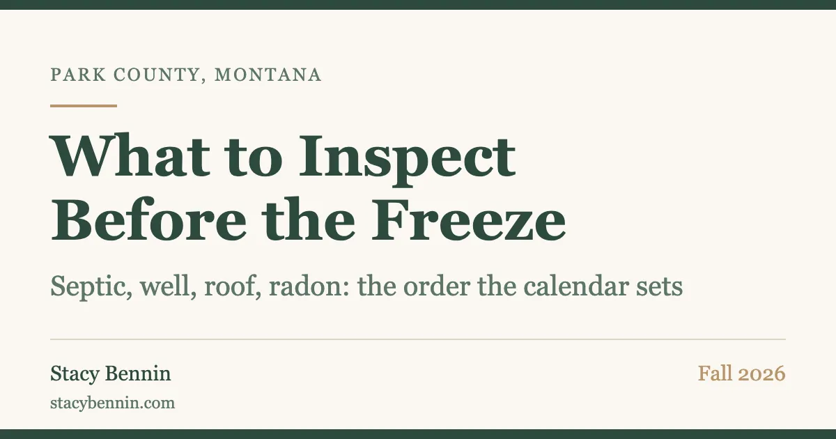 What to Inspect in Park County Before the Ground Freezes