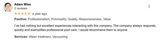 pool maintenance service