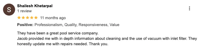 pool maintenance service