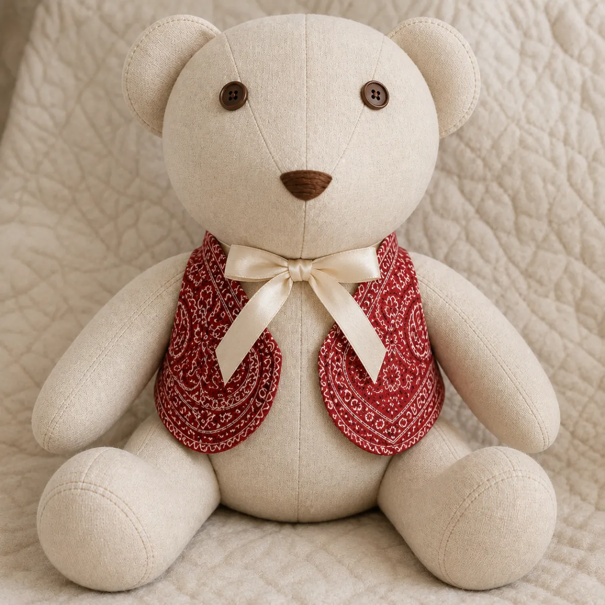 Fabric Memory Bear Creation