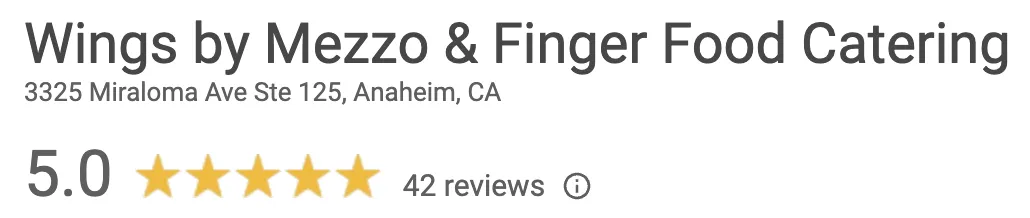 Wings by Mezzo & Finger Food Catering - 5 Star Reviews