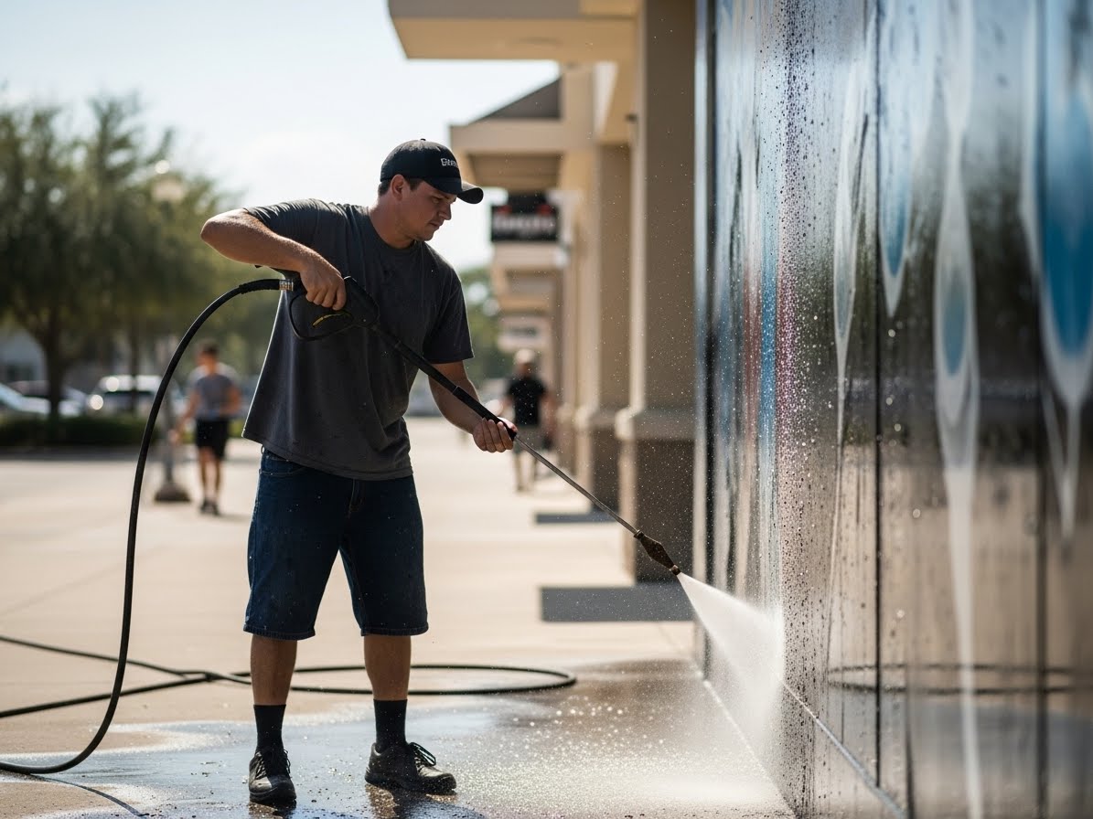 Retail Property Graffiti Removal in Lakeland