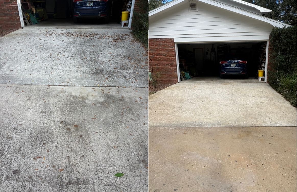 Low-pressure soft wash equipment used for safe roof cleaning in Lakeland