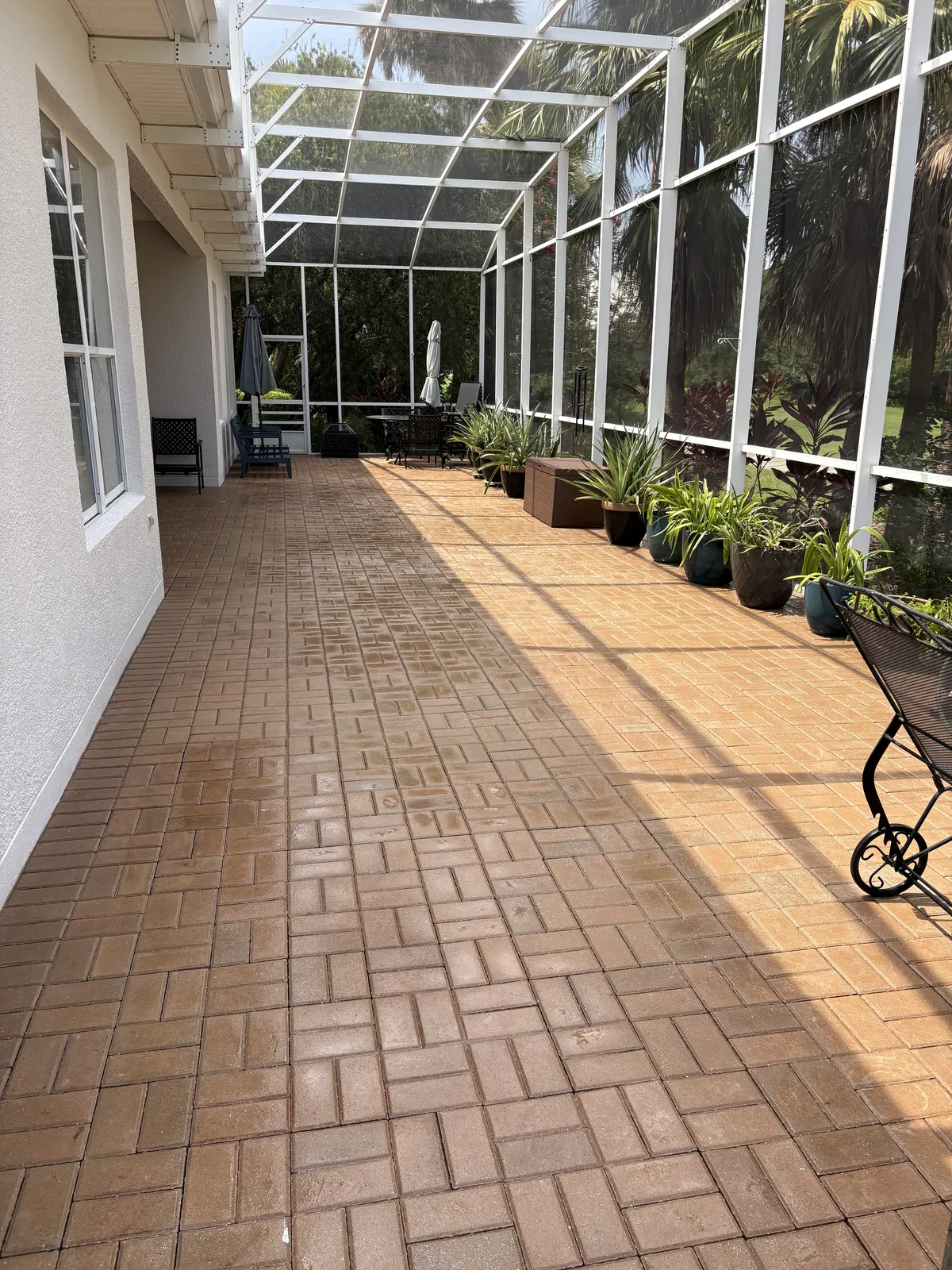 Low-pressure soft wash equipment used for safe roof cleaning in Lakeland