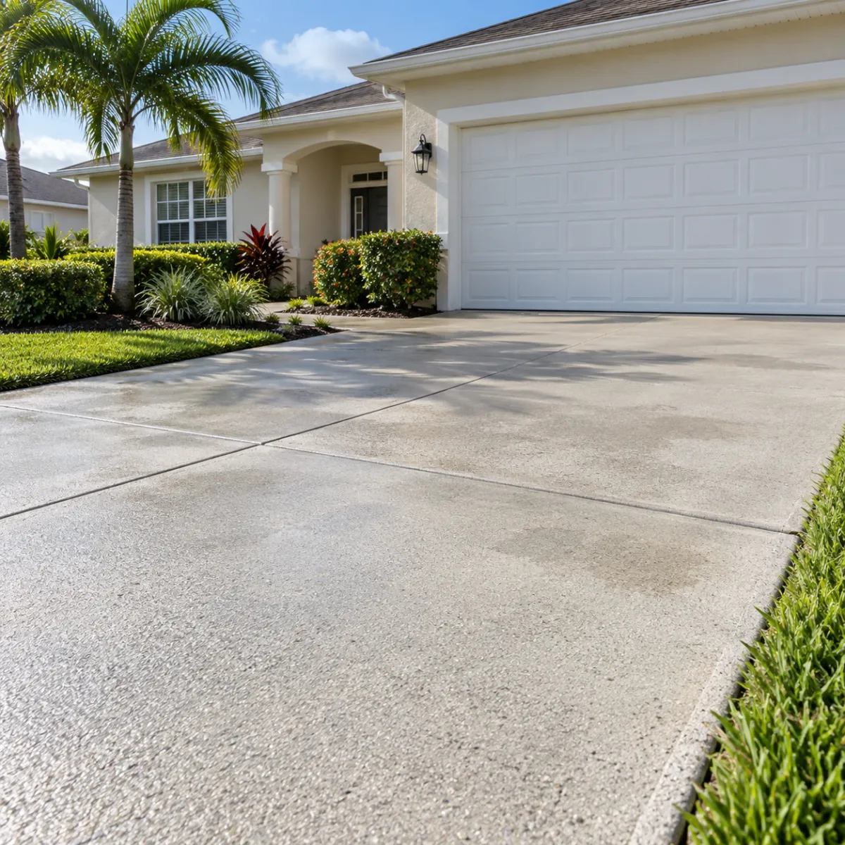 Residential roof washing service in Lakeland HOA community removing algae stains