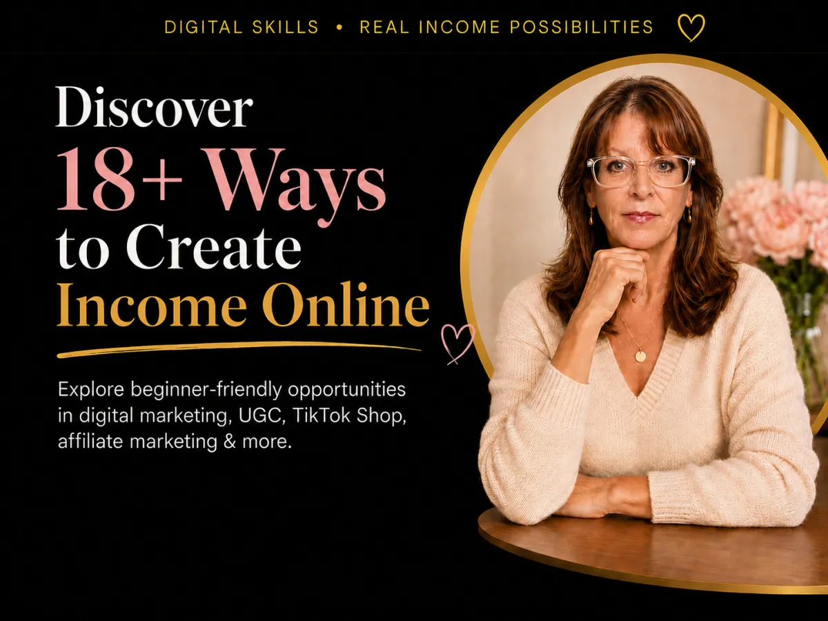Embrace the Space digital marketing training program featuring Cindy, helping beginners learn content creation, affiliate marketing, and multiple online income streams.
