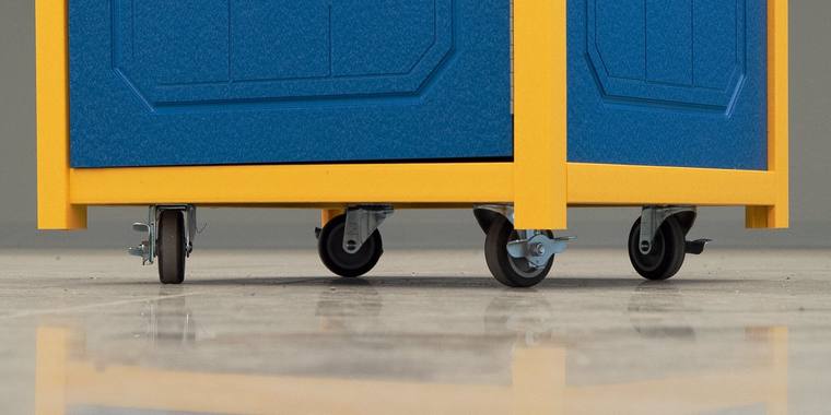 Commercial-grade locking mobility casters for event repositioning