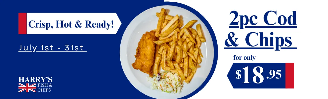 1pc haddock and chips special - harrys fish & chisp restaurant