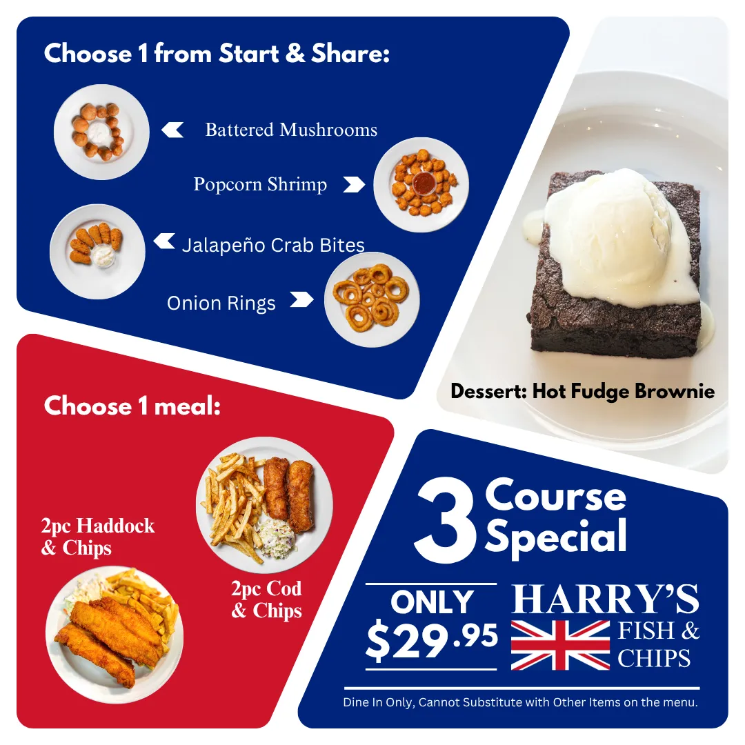 1pc haddock and chips special - harrys fish & chisp restaurant