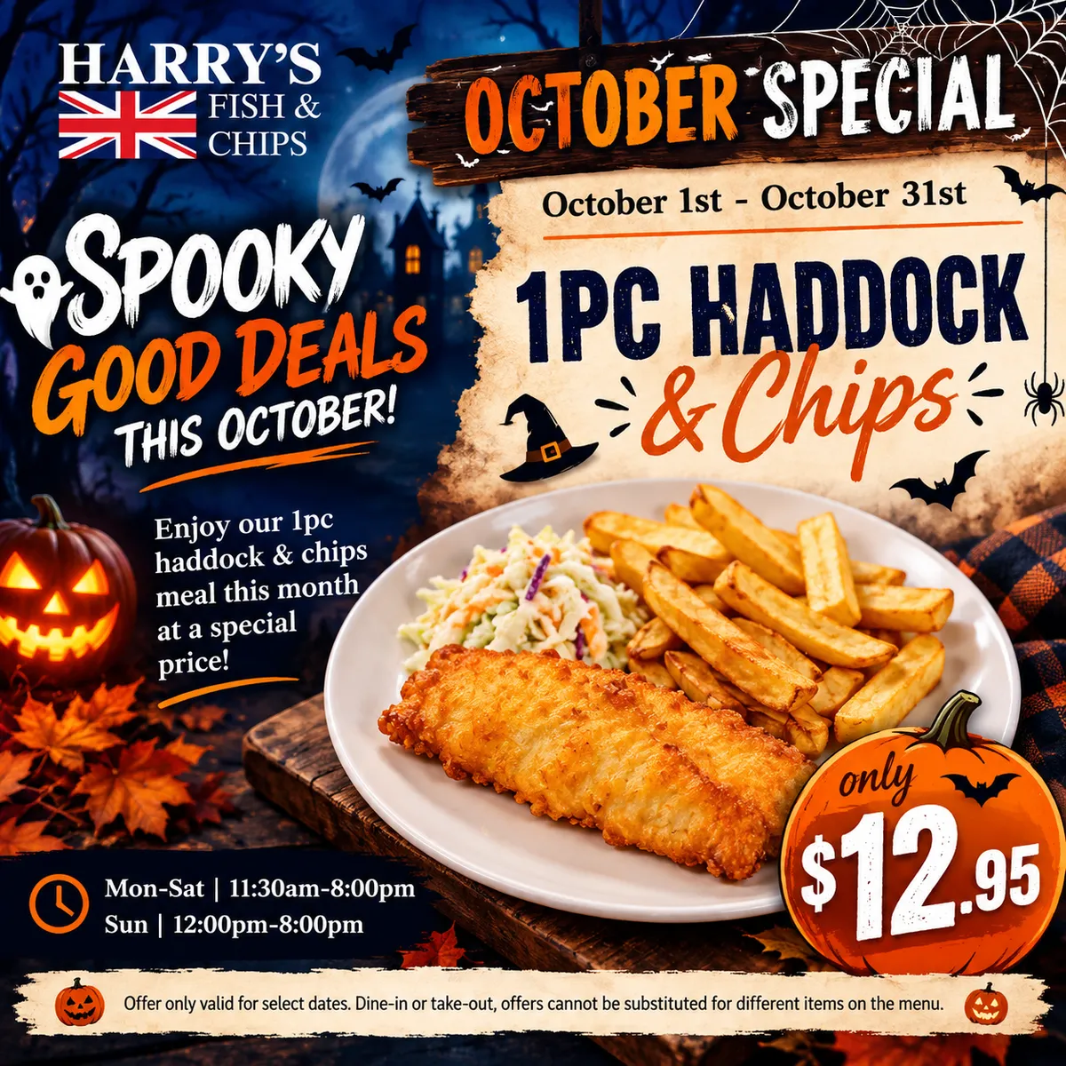 2pc of cod and chps with coleslaw