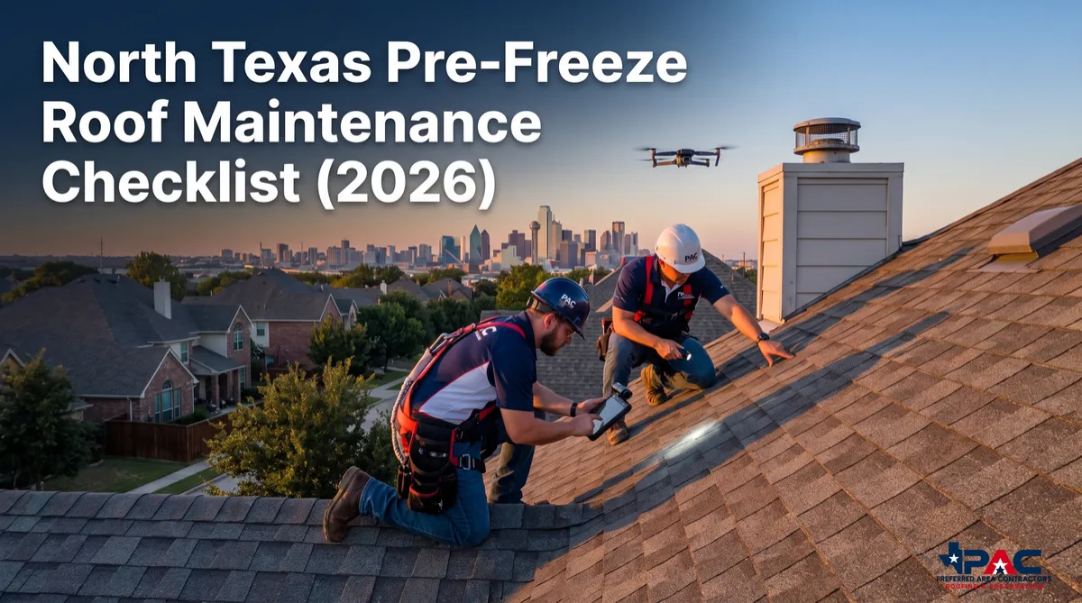 North Texas Pre-Freeze Roof Maintenance Checklist (2026)