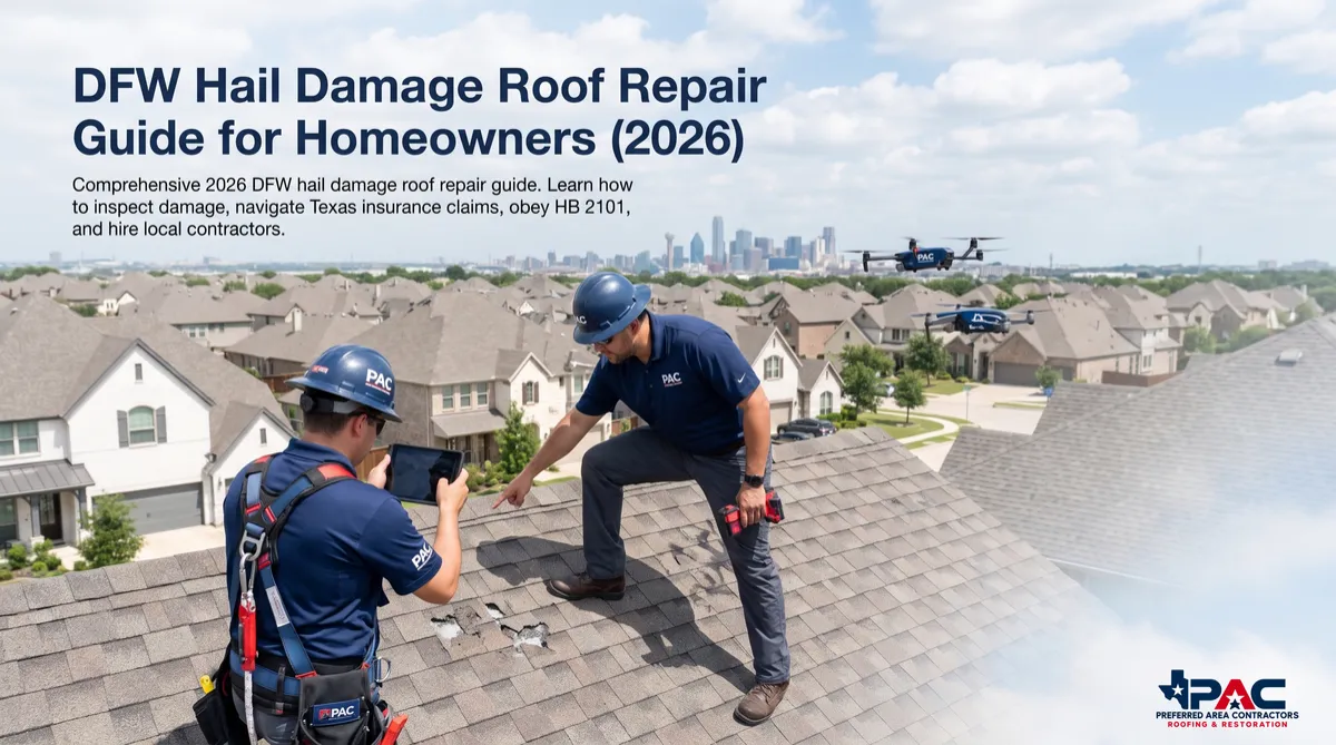 DFW Hail Damage Roof Repair Guide for Homeowners (2026)
