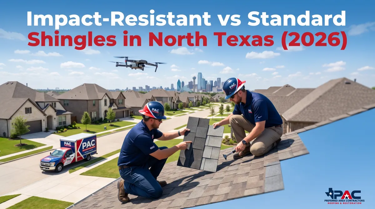 Impact-Resistant vs Standard Shingles in North Texas (2026)