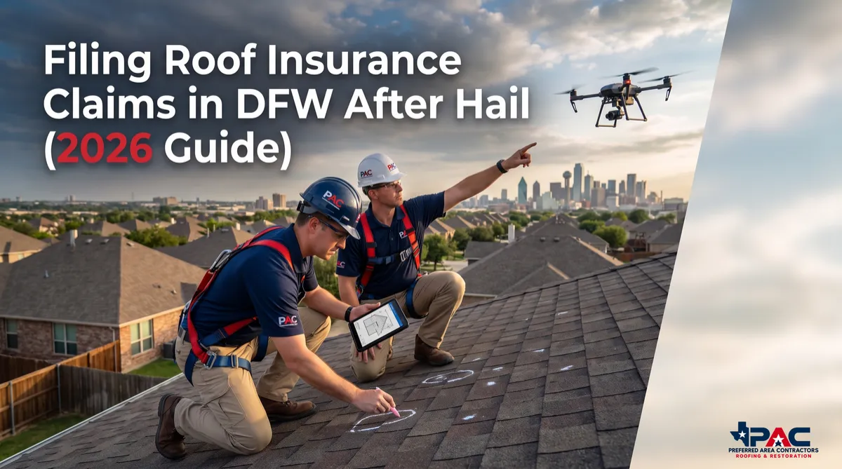 Filing Roof Insurance Claims in DFW After Hail (2026 Guide)