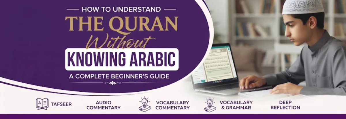Student reading the Quran online