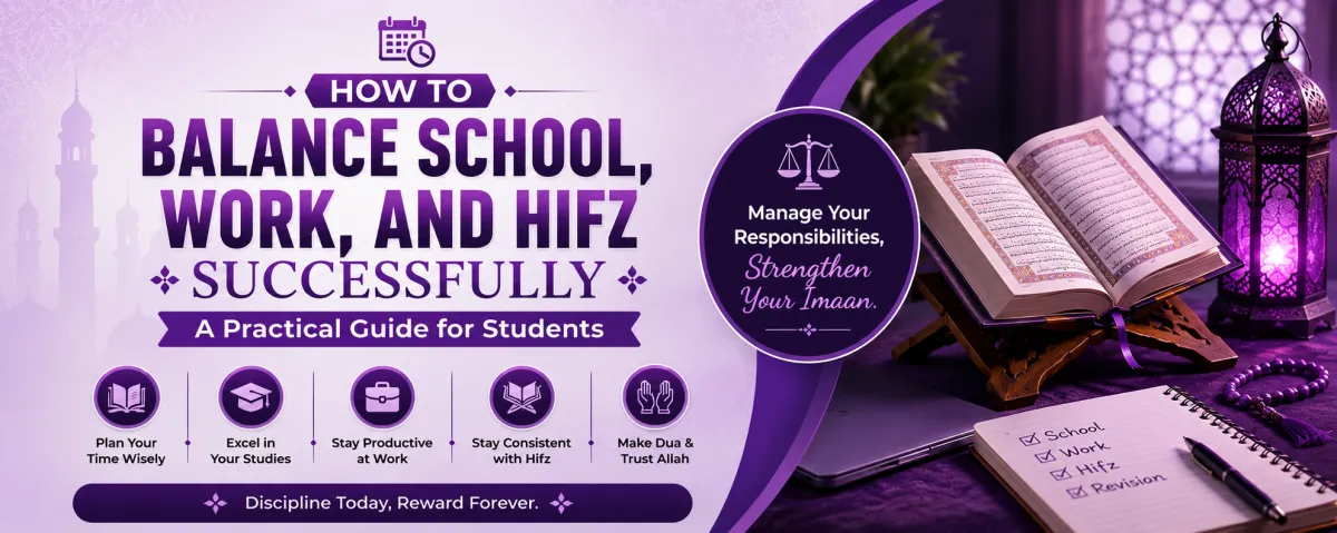Noor Ul Quran Institute – How to Balance School, Work, and Hifz Successfully
