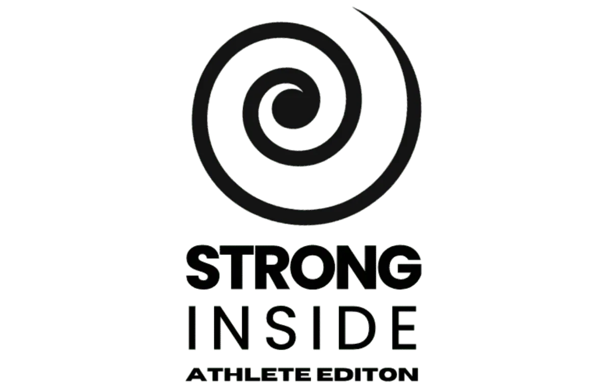 Logo mit blauem Hintergrund Strong Inside Athlete Edition 