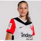 Spielerin 2 Bundesliga Fußball Melissa im Trikot der Eintracht Frankfurt.
