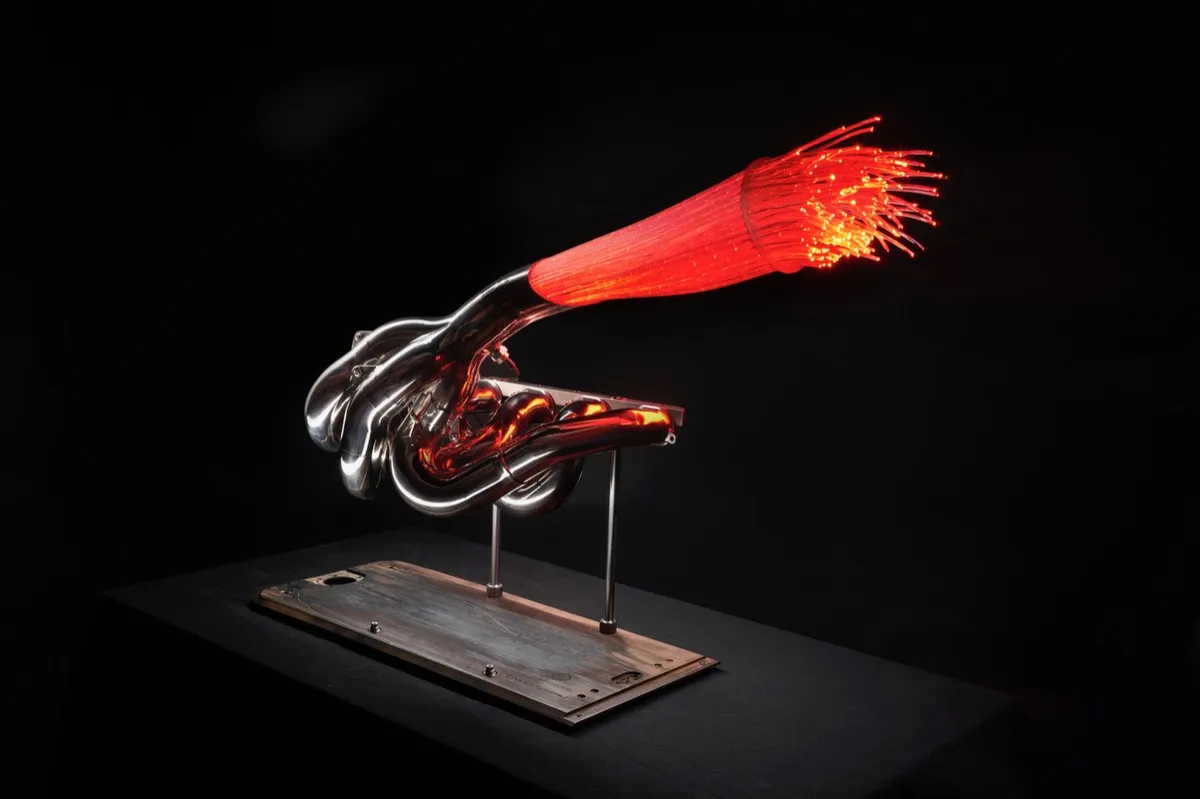 Ben Rousseau F1 exhaust light sculpture