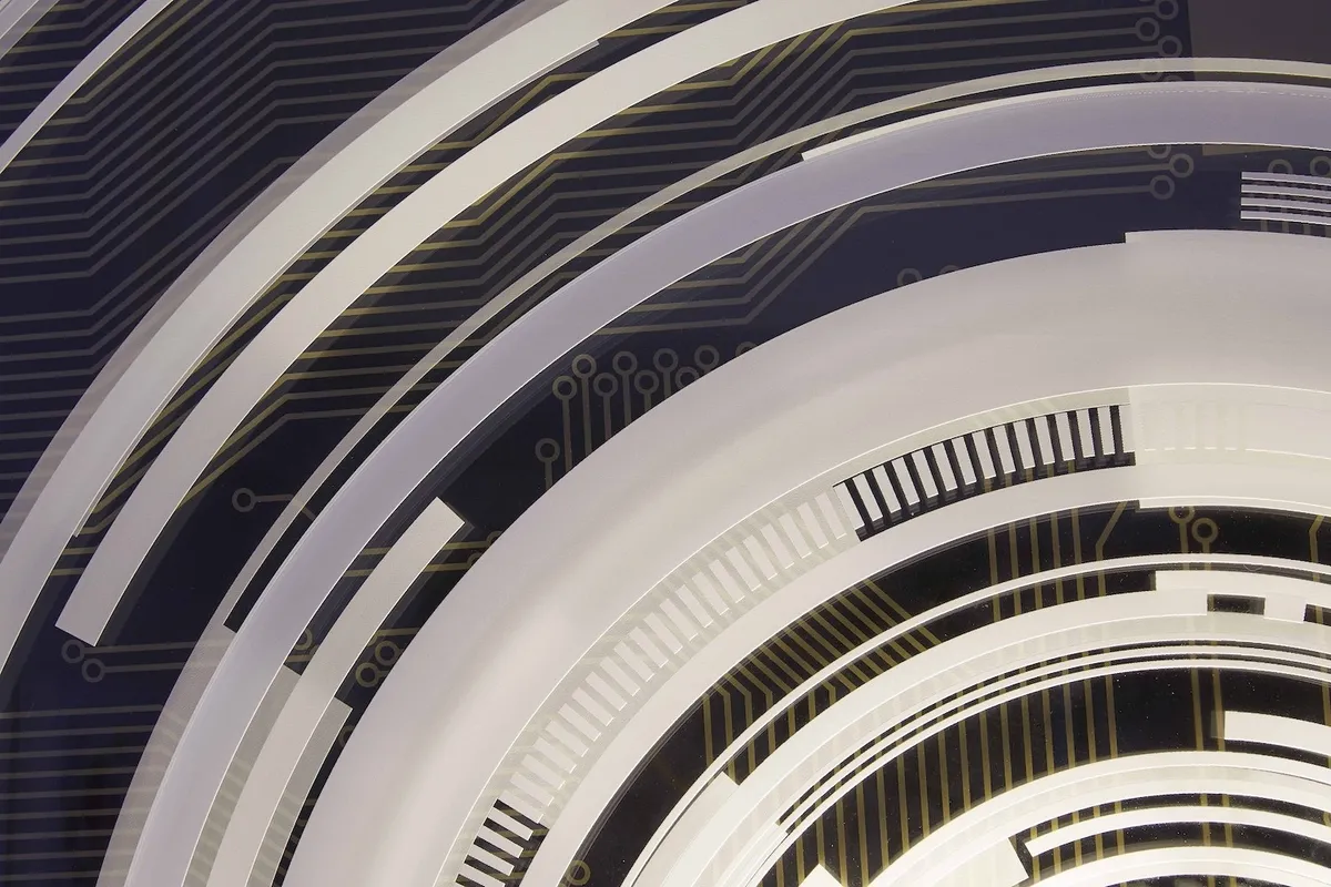 Light art: Portal, close up